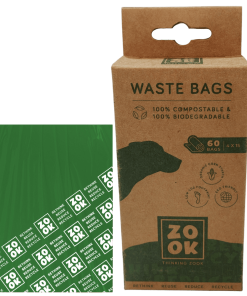 Zook sacos para excrementos 100% compostáveis e biodegradáveis