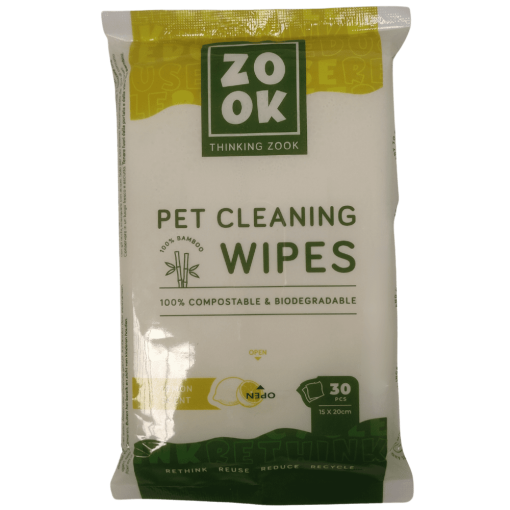 Zook Toalhitas de Limpeza Limão biodegradáveis e compostáveis