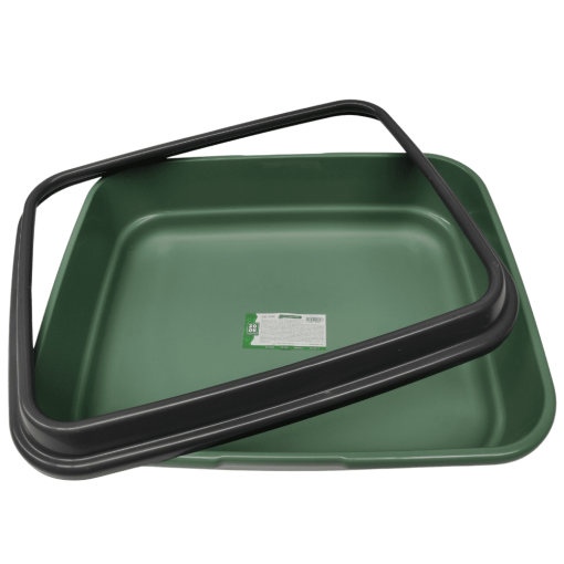 Zook tabuleiro de plástico reciclado com rebordo para gatos - verde - Image 3