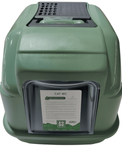 Zook WC de plástico reciclado para gatos - verde