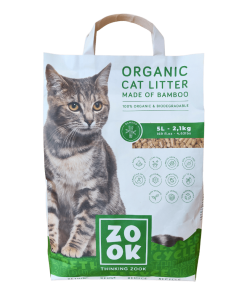 Zook areia para gatos 100% orgânica e biodegradável - bambu