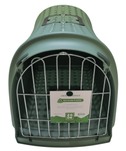 Zook Transportadora de plástico reciclado para gatos e cães pequenos