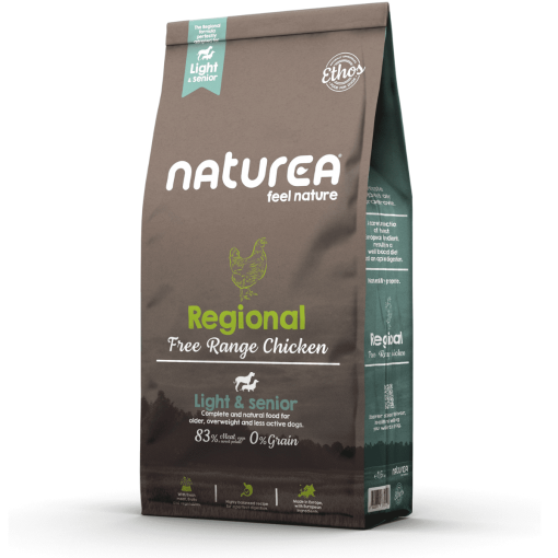 Naturea Ethos Regional Light & Senior - Ração Seca para Cão Senior e Controlo de Peso - Frango do Campo