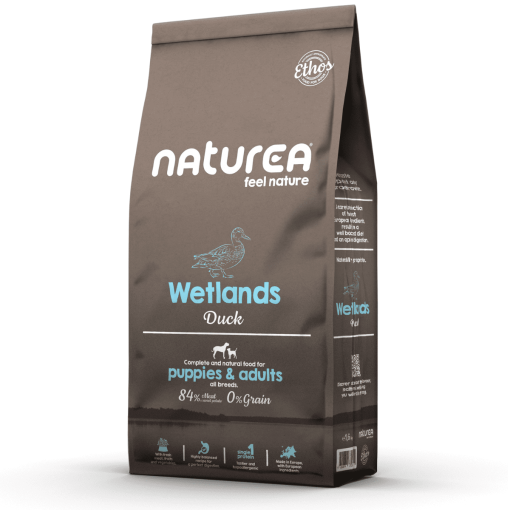 Naturea Ethos Wetlands - Ração Seca para Cão Adulto e Cachorro - Pato