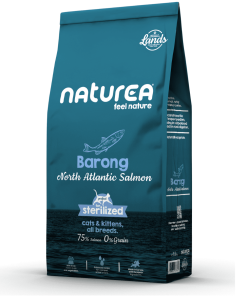 Naturea Lands Barong - Ração Seca para Gato Adulto e Gatinho - Salmão do Atlântico Norte