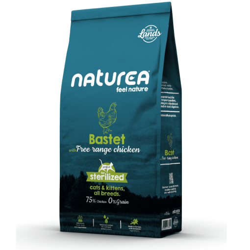 Naturea Lands Bastet - Ração Seca para Gato Adulto e Gatinho - Frango do Campo