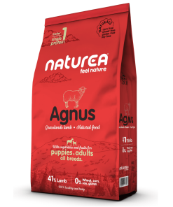 Naturea Naturals Agnus Grasslands - Ração Seca para Cão Adulto e Cachorro - Borrego