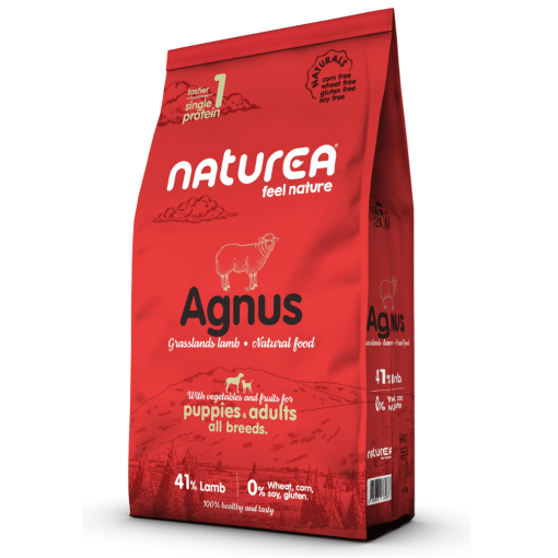 Naturea Naturals Agnus Grasslands - Ração Seca para Cão Adulto e Cachorro - Borrego