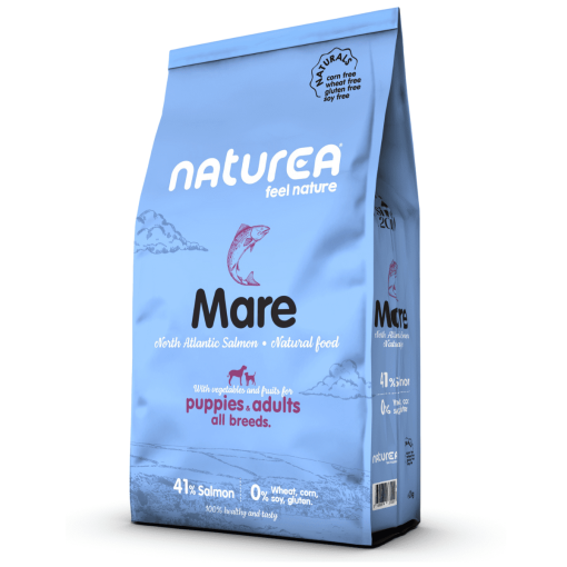 Naturea Naturals Mare - Ração Seca para Cão Adulto e Cachorro - Salmão Atlântico Norte