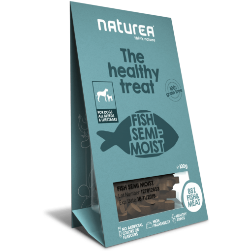 Naturea Treats - Snacks de Peixe Semi-Húmidos para Cão