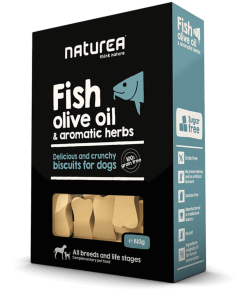 Naturea Biscoitos de Peixe, Azeite e Ervas Aromáticas para Cão