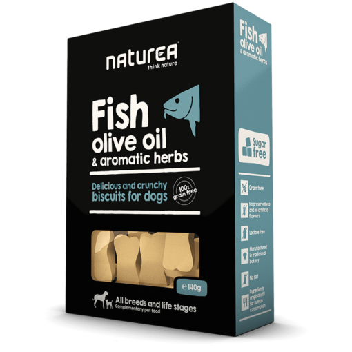 Naturea Biscoitos de Peixe, Azeite e Ervas Aromáticas para Cão