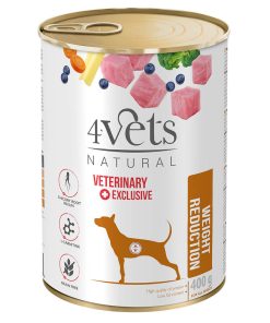 4Vets Dog Weight Reduction Veterinary Diet - Alimento em Patê para Cão para Redução do Peso