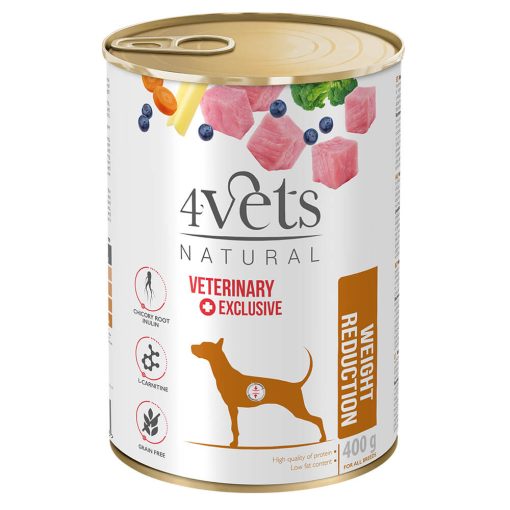 4Vets Dog Weight Reduction Veterinary Diet - Alimento em Patê para Cão para Redução do Peso