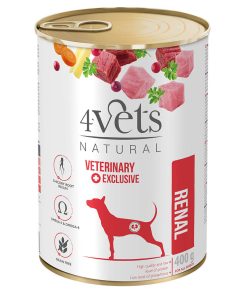 4Vets Dog Renal Veterinary Diet - Alimento em Patê para Cão com Insuficiência Renal Crónica