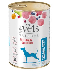 4Vets Dog Skin Support Veterinary Diet - Alimento em Patê para Cão com Pele Sensível