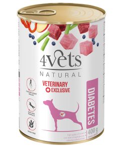 4Vets Dog Diabetes Veterinary Diet - Alimento em Patê para Cão Diabético
