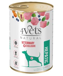 4Vets Dog Hepatic Veterinary Diet- Alimento em Patê para Cão com Distúrbios do Fígado
