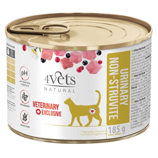 4Vets Cat Urinary Veterinary Diet - Alimento em Patê para Gato com Distúrbios Urinários - Estruvite