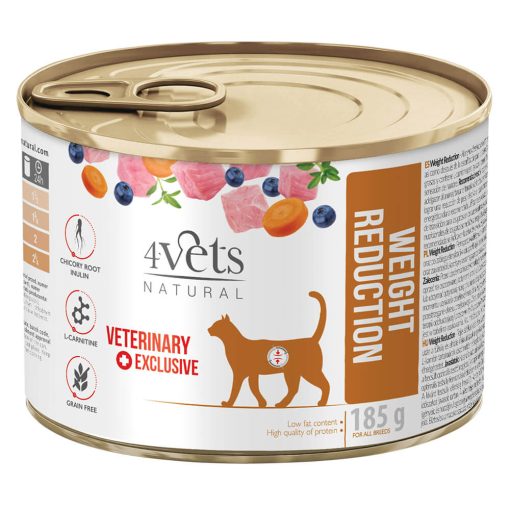 4Vets Cat Weight Reduction Veterinary Diet - Alimento em Patê para Gato para Redução de Peso
