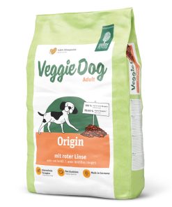 Green Petfood VeggieDog Origin - Ração Seca Vegetariana para Cão Adulto - Lentilha vermelha