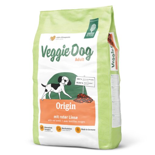 Green Petfood VeggieDog Origin - Ração Seca Vegetariana para Cão Adulto - Lentilha vermelha