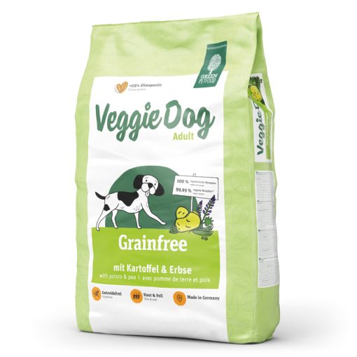 Green Petfood VeggieDog Grainfree - Ração Seca Vegetariana para Cão Adulto - Batata e Ervilha