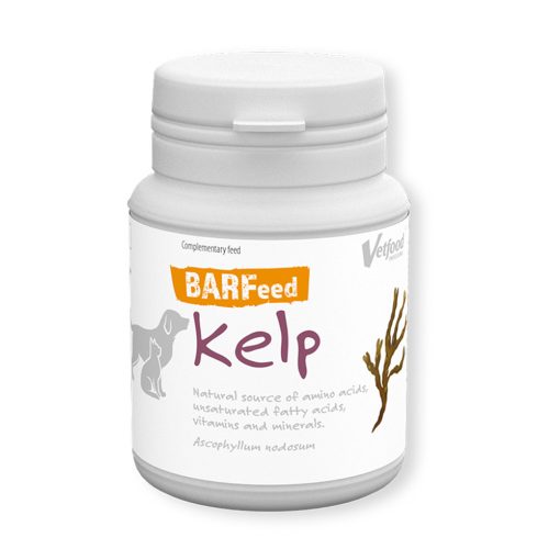 O Suplemento de Alga Castanha Barfeed Vetfood para Cães e Gatos é constituído pela Alga Castanha que é uma fonte natural e perfeita de iodo (tiróide).