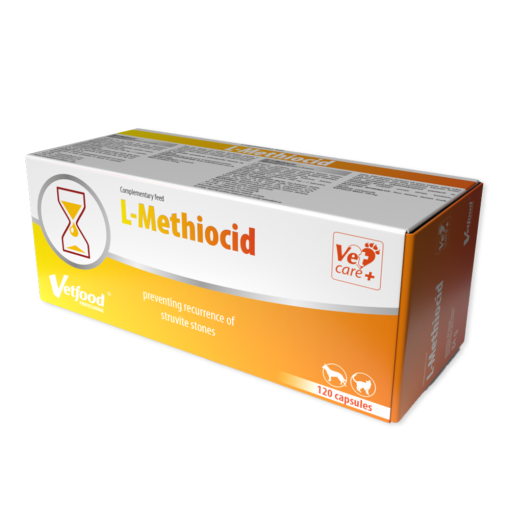L-Methiocid - Suplemento para Suporte do Sistema Urinário para Cão e Gato em animais com tendência para cristais de estruvite.