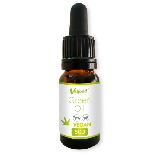 Green Oil Vegan 600mg - Suplemento Alimentar de Cânhamo para Cão e Gato