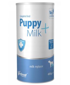 Puppy Milk Plus é um substituto do leite para cachorros para uso em ninhadas grandes, produção insuficiente de leite pela mãe e para cachorros órfãos.