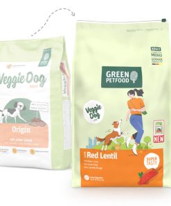 Green Petfood VeggieDog Origin - Ração Seca Vegetariana para Cão Adulto - Lentilha vermelha