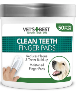 Vet's+Best Toalhitas de dedo para Limpeza dos Dentes - 50 Units