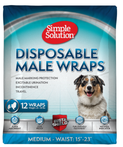 Simple Solution Disposable Macho - Fraldas Descartáveis para Cão Macho Adulto