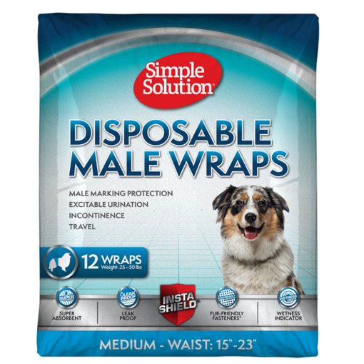 Simple Solution Disposable Macho - Fraldas Descartáveis para Cão Macho Adulto