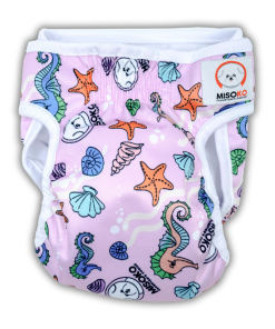 Fraldas Reutilizáveis Female Dogs With Seahorses Pink