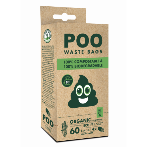 M-Pets Sacos Excrementos Poo 100% Biodegradáveis e Compostáveis
