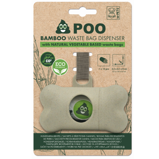M-Pets Dispensador Sacos Excrementos Poo Bamboo