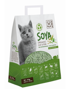 M-Pets Litter Orgânico Soya 10L Aroma Chá Verde - Areia 100% Biodegradável