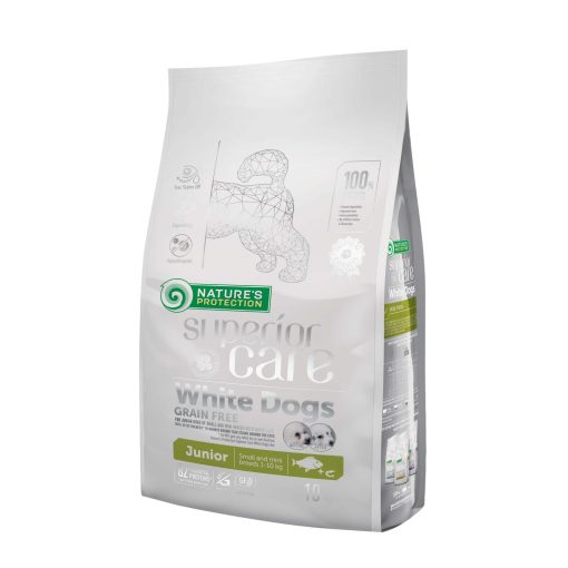 Nature's Protection Superior Care White Dogs - Ração Seca para Cachorro Adulto Mini e Pequeno - Peixe Branco