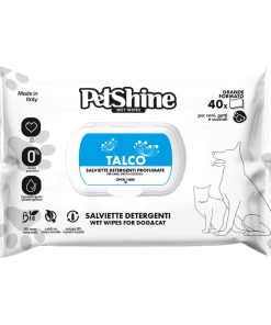 Petshine Toalhitas com fragrância Talco - 40 UND