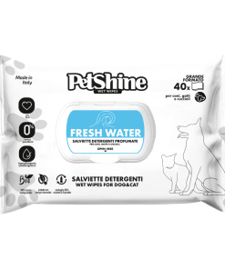 Petshine Toalhitas com fragrância Fresh Water - 40 UND