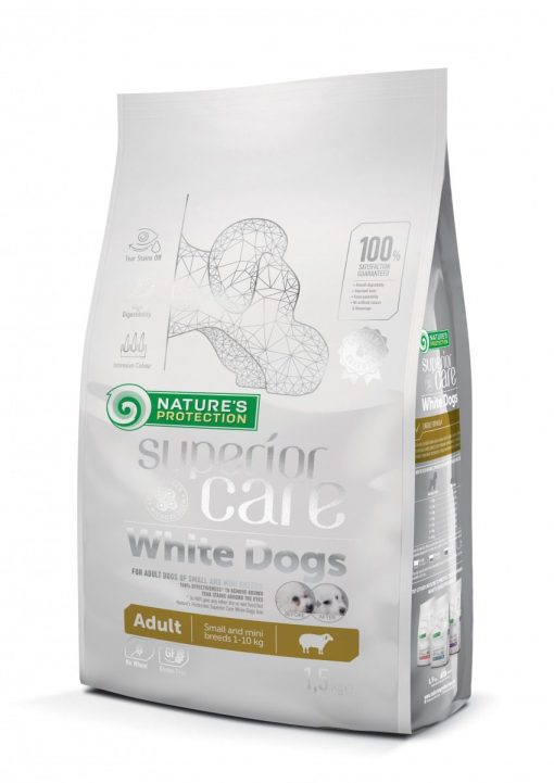 Nature's Protection Superior Care White Dogs - Ração Seca para Cão Adulto Mini e Pequeno - Cordeiro