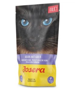 Josera em filete para gato adulto de frango e vitela é um formulado com ingredientes de elevada qualidade. Contém pedaços suculentos de filete.