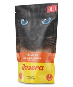 Josera alimento em filete para gato adulto de frango puro, formulado com ingredientes de elevada qualidade. Contém pedaços suculentos de filete.