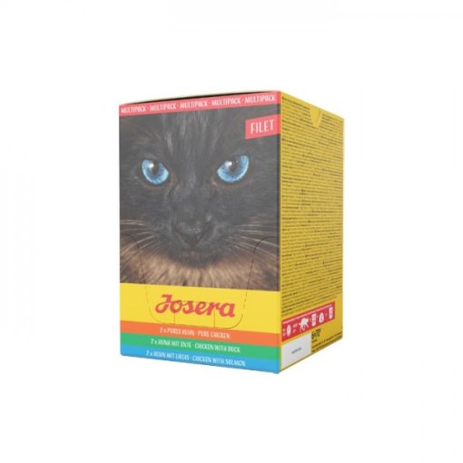 Josera alimento em filete para gato adulto - Multipack contém três saborosas receitas: frango puro; frango com pato; frango com salmão.