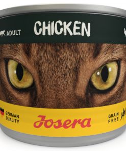 Josera alimento em patê para gato adulto com frango, formulado sem cereais e com ácidos gordos essenciais ao bem-estar dos felinos.