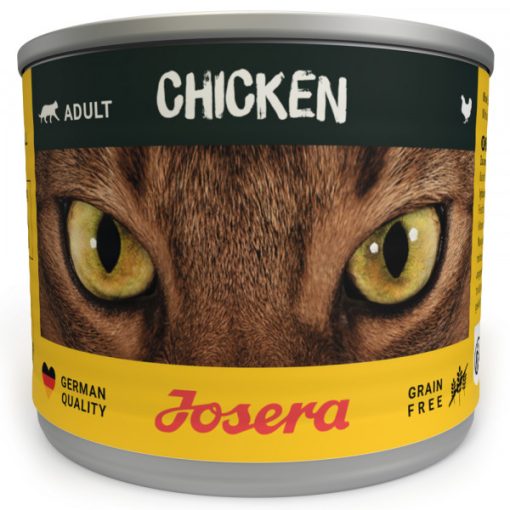 Josera alimento em patê para gato adulto com frango, formulado sem cereais e com ácidos gordos essenciais ao bem-estar dos felinos.