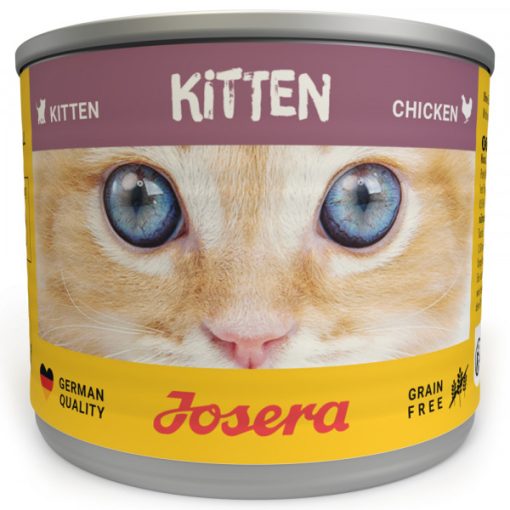 Josera alimento em patê para gatinho de frango é um alimento húmido para gatinhos em crescimento, formulado sem cereais e com ácidos gordos essenciais.