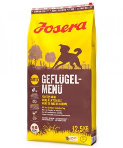 Josera Poultry Menu é uma ração seca para cão adulto, com um menu de aves com uma ótima relação qualidade-preço para cães com atividade normal.
